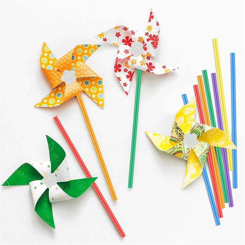 144 Stück DIY Windräder Basteln Weiße Leere Papier-Windräder Bemale deine eigenen Windräder Für Kinder Sommeraktivität Kunst