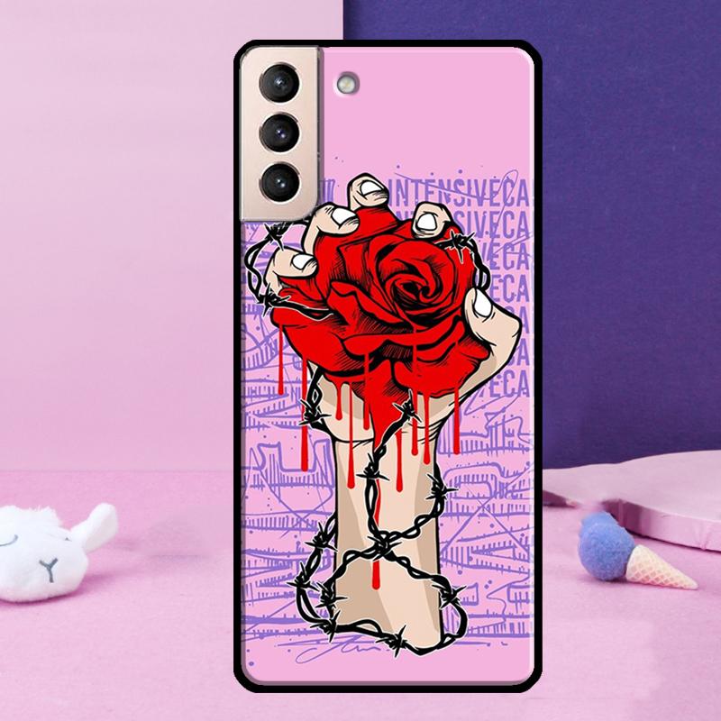 Bloody Hand Phone Case For Samsung Galaxy S25 Ultra S23 S20 S21 S22 S24 FE S9 S10 Plus S24 Ultra Cover