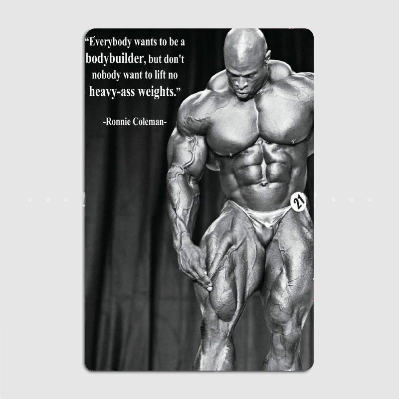 

Ronnie Big Ron Coleman Metal Plaque Poster Bar Cave Design Garage Decoration Wall Pub Tin Sign Posters 20x30cm（7.8x11.8inch）