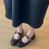 Sheepskin version~ leather flat-bottomed bow light mouth ballet single shoes women's 2025 new French retro Mary Jane shoes