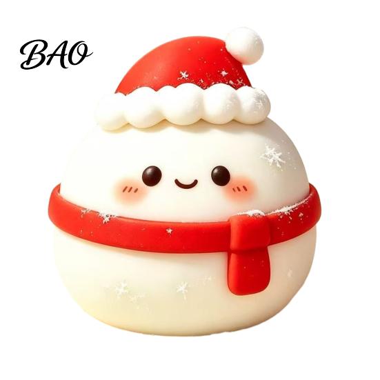 Christmas Stocking Stuffers Daifuku Stress Relief Toy, Slow Rebound Steamed Bun Squeeze Crunchy Ball Sensory Holiday Party Favors for Kids Adults Toy