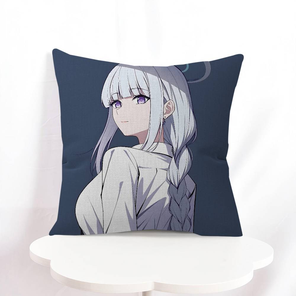 Part Three Blue Archive Anime Pillowcase Bedroom Sofa Decorative Cushion Cover With Zipper Soft Cushion Cover