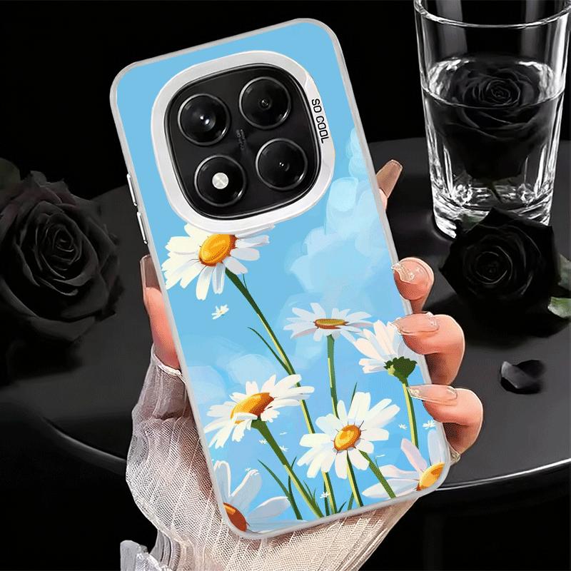 Daisy Flowers Aesthetics Soft Phone Case for Xiaomi Redmi Note 13 14 15 Pro Plus 12S 12 11S 11 11T 10S 10 Shockproof Cover Back