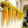 Hanging Design Artificial Wisteria Flower Vine Multicolor Hanging Garland  Wall Decoration