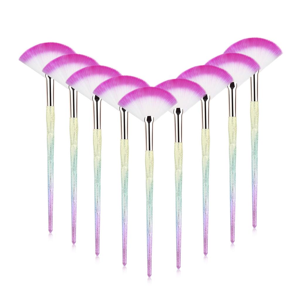 1pcs-9pcs Powder Brushes Fan-shaped Makeup Brushes Highlighting Ultra-soft Skin-friendly Portable Beauty Tools