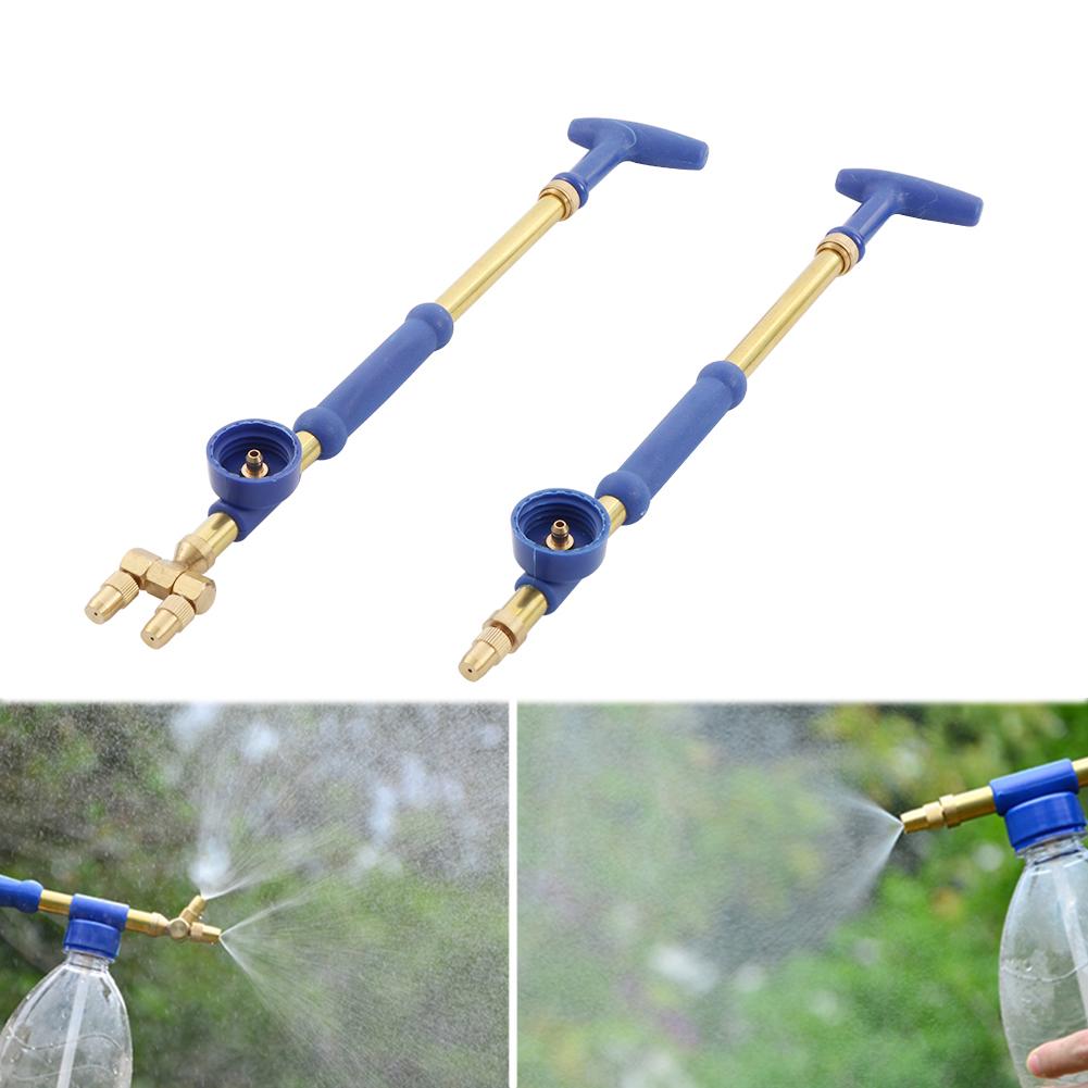Adjustable Nozzle Water Pressure Single Head/Double Heads Bottle Interface Garden Trolley Brass Gun Sprayer Atomization Sprayer
