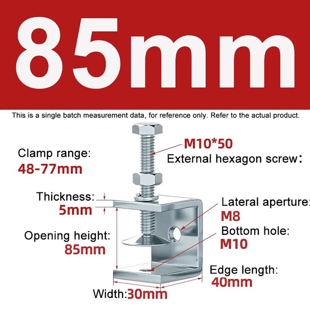 1Pcs Multiple Head Shapes U Clamp Galvanized Carbon Steel Clamping Device Durable C-Type Clip