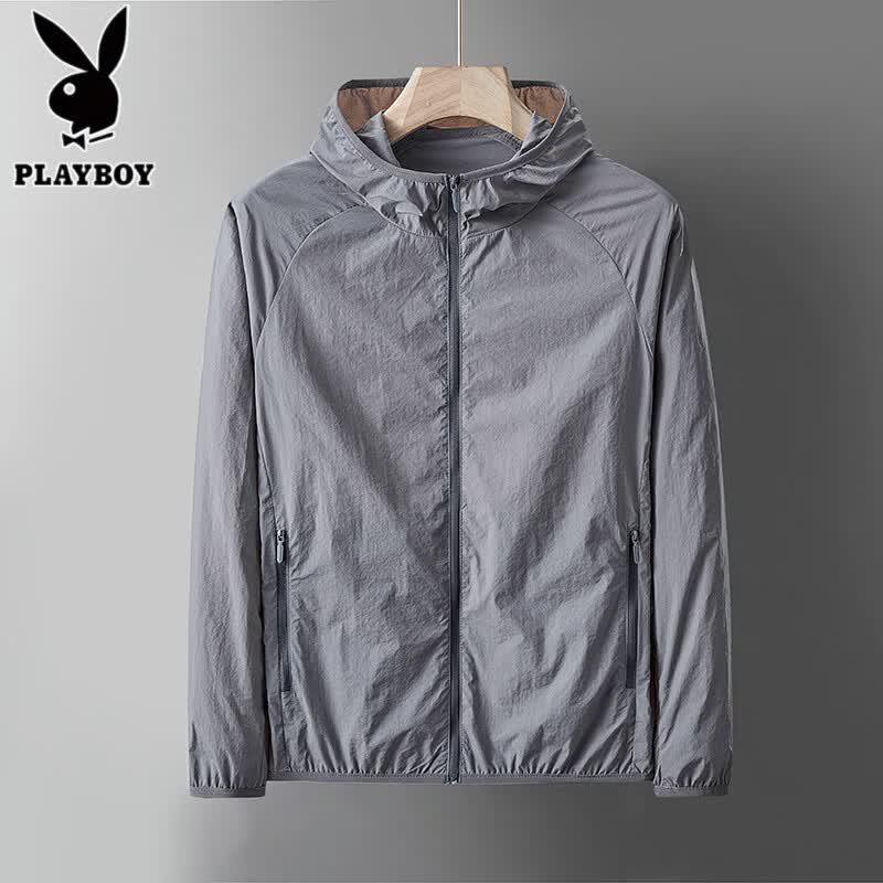 

Playboy Men s UPF70+ Ice Silk Hooded Sun Protection Jacket 2XL