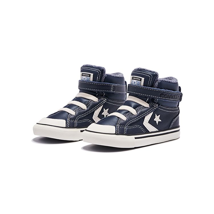 Converse Pro Blaze Strap High TD Leather & Heathered Knit - Lakeside Blue Baby Sneakers Obsidian Egret 769320C