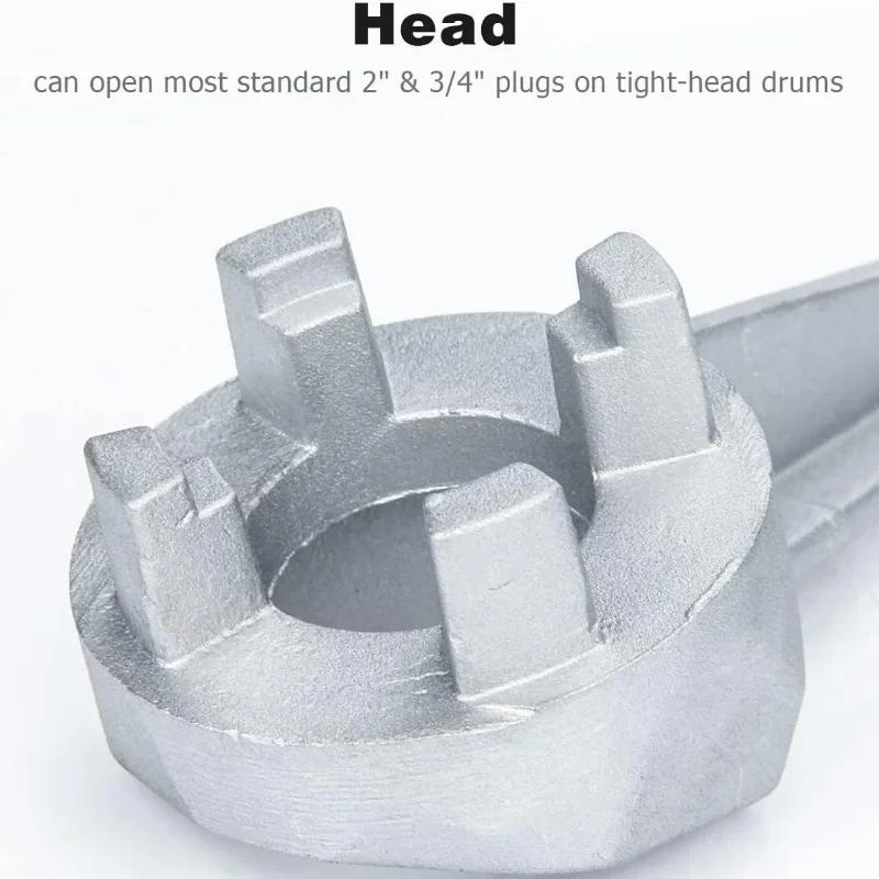 Aluminum Bung Wrench for 10 15 20 30 50 55 Gallon Drum Heavy Duty Barrel Opener Tool