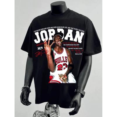 Basketball Star T-shirt Men's Women's Short-sleeved Cotton T-shirt American Retro Brand T-shirt Summer Top Unisex Streetwear