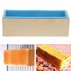 Rectangle Silicone Loaf Soap with Wooden Box, Making , Handmade DIY Chocolate Cake Toast