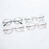 Gold Wire Retro Round Eyeglass Frames for Women - Optical Myopia-Fit, Korean Style, Large Face Trendy Design.