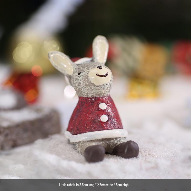 ZAKKA Świąteczne Miniaturki Zwierząt z Żywicy do Dekoracji Biurka