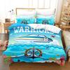 Marine Anchor Pattern Duvet Cover Set Fashion Bedding Set Ultra Soft Quilt Cover and Pillowcases for Kids Teens Boys Bedroom