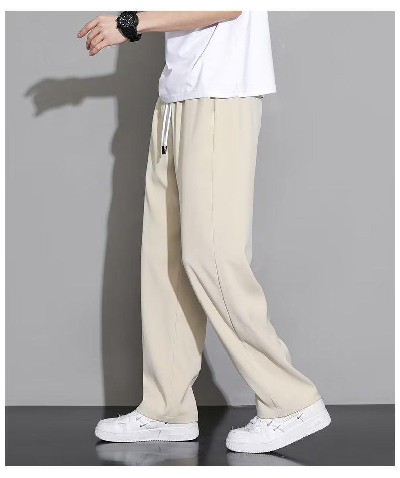Men's Retro Japanese Style Loose Straight-Leg Pants - Trendy All-Match Casual for Spring & Autumn