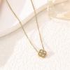 9mm Four-leaf Clover Titanium Steel Bracelet Necklace Earrings and Ring 4-piece Set for Women A Touch of Luxury Jewelry