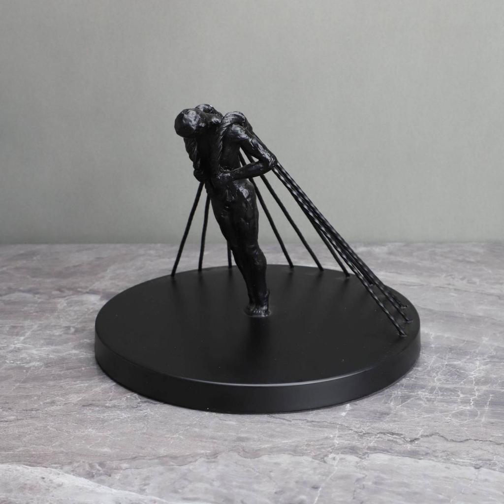 Winged Figure Sculpture Indoor Resin Winged-Figure Decor Compact for Dining Area