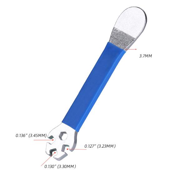 Bike Spoke Wrench Heavy Duty Non-slip Silicone Handle Cycling Road Mountain Bicycle Spoke Spanner Repair Maintenance Tool Bike Accessories