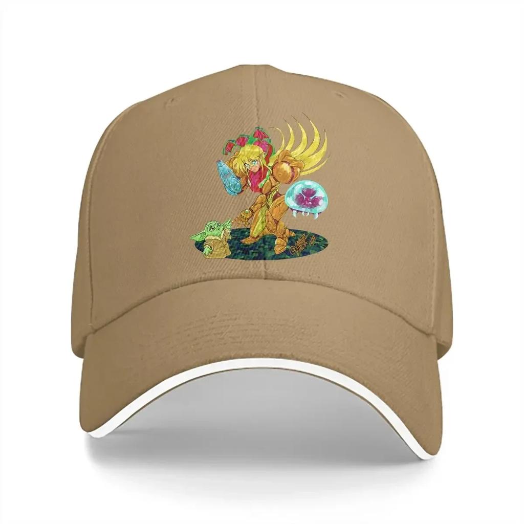 Washed Unisex's Baseball Cap Samus Is The Best Mom Trucker Snapback Caps Dad Hat Super Metroid Golf Hats