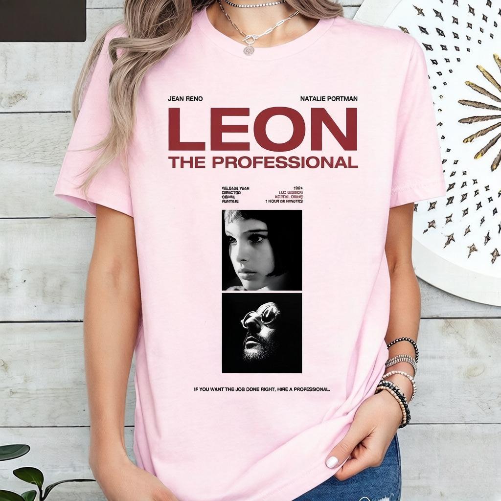 

Leon The Professional TShirt Vintage Classic Movie Unisex Women Cotton Tee Action Movie Memorabilia Gift for Him Graphic Tshirt 4XL