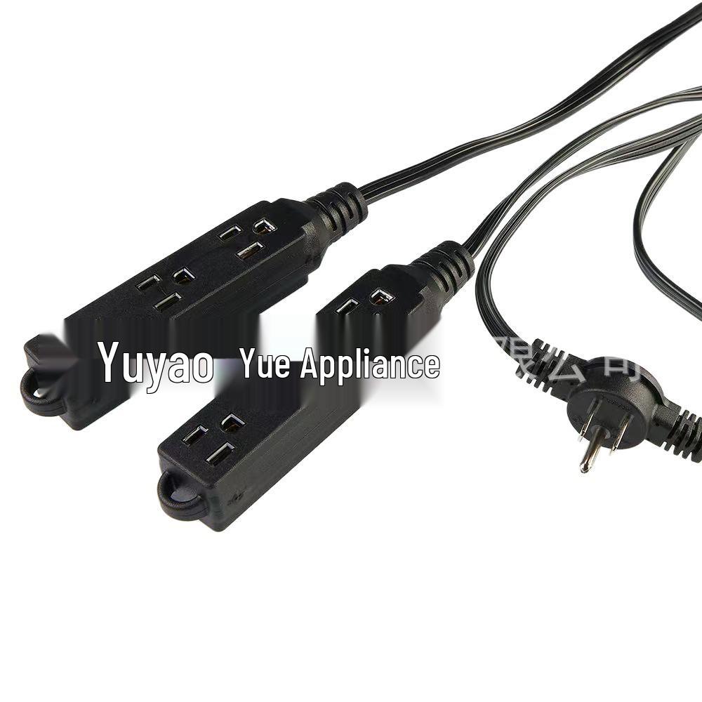 16AWG 3.6m Indoor Splitter Extension Cord with Flat Plug & Grounded Socket
