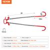 3/8" X 3' G80 Tow Chain J Hook V-Chain Bridle Grab Hook Wrecker 15600 Lbs
