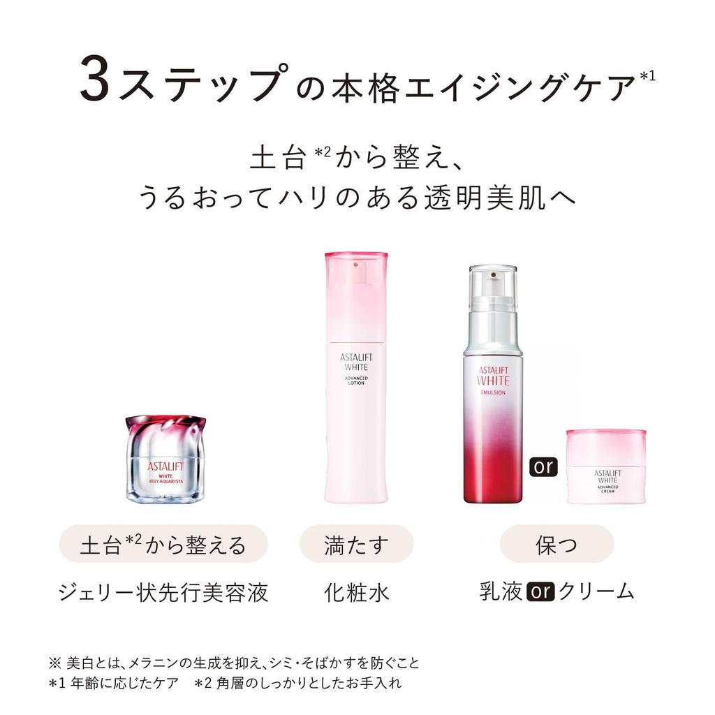 ASTALIFT White Advanced Lotion White Advanced Cream 1 Lotion Sample Packet [Lotion & Cream] (approx. 2-month Supply, 130ml) + (approx. 1-month Supply,