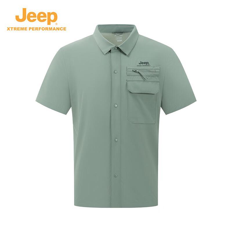 JEEP Men s Quick-Dry Outdoor Short Sleeve Shirt 4XL