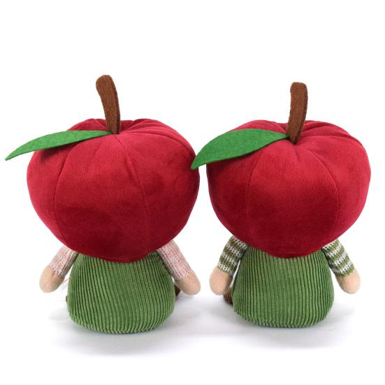 Red Fruit Gnome Plush Ornaments Christmas Soft Swedish Tomte Doll Holiday Faceless Elf Figure for Farmhouse Kitchen Tiered Tray Decor