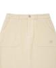 WACKY WILLY [25Fw] Women'S Corduroy Long Skirt Cream