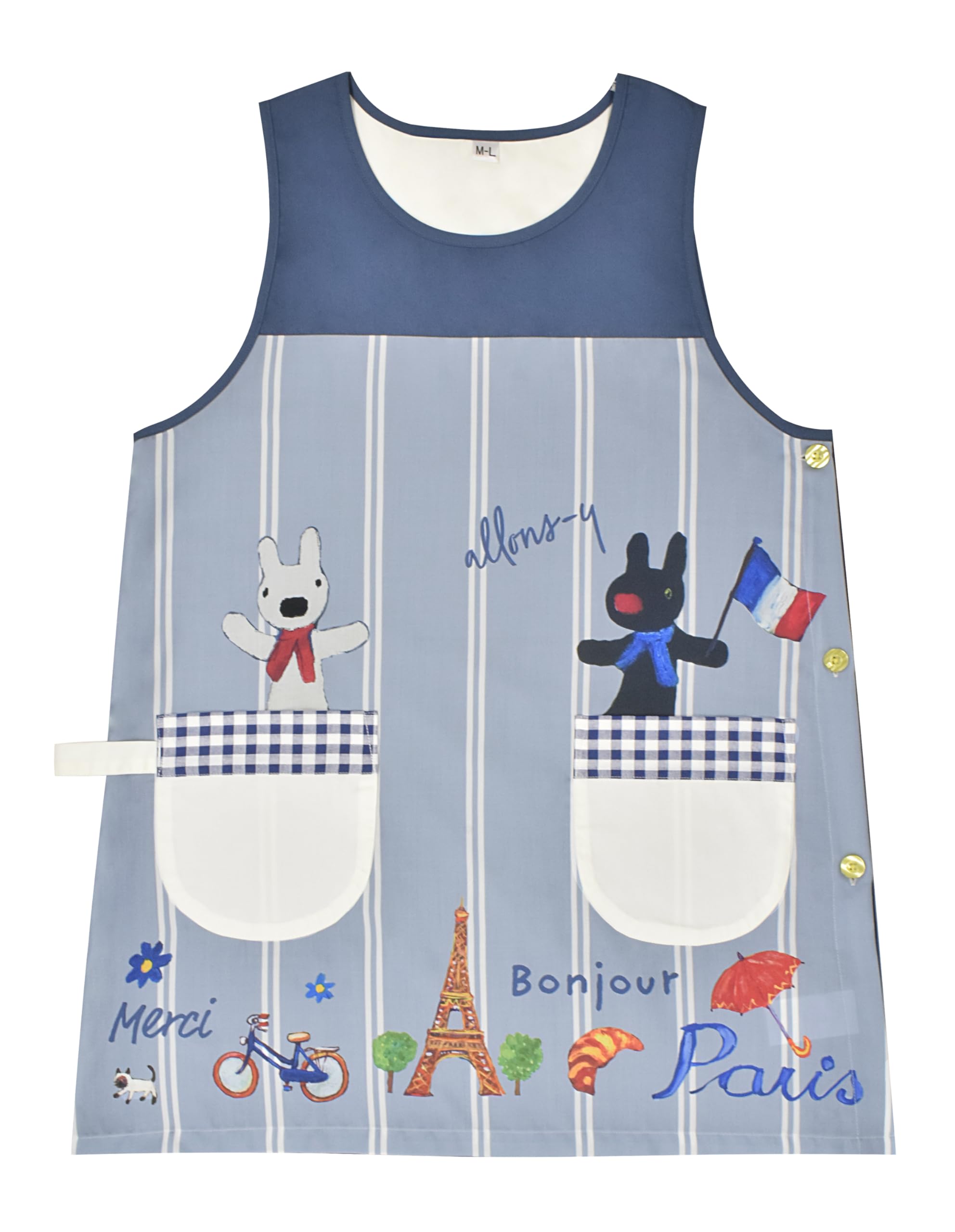 

Saint Ladies Lisa and Gaspard Paris Apron Free Size ST-IG0011 Navy, M-L