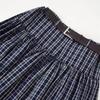 European American Fashion Plaid Midi Skirt with Versatile Belt