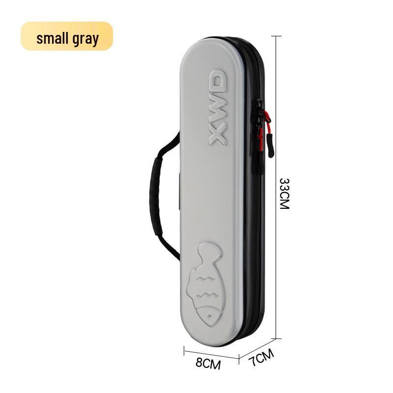Compact Hard-Shell Fishing Rod Bag - Portable, Small 45cm for Simple Wild Fishing