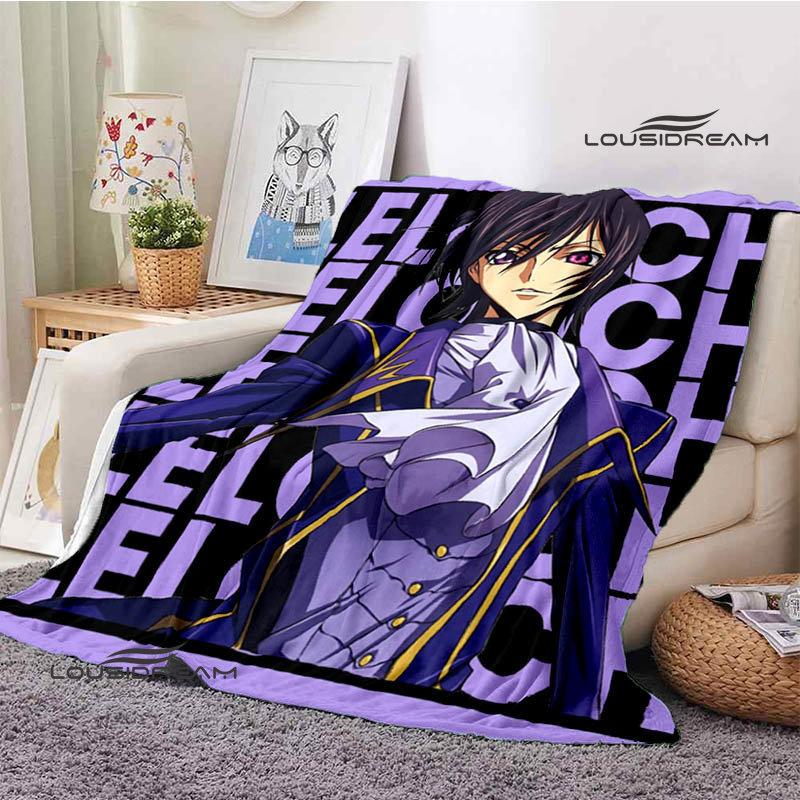 Code Geass Anime Printing Blanket Children's Warmth, Comfortable Blanket, Home Travel Blanket Fashion Birthday Gift