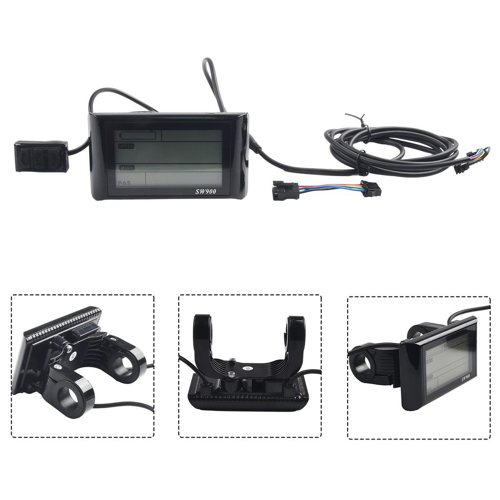 LCD SW900 Display Meter for Electric Bikes and Scooters Compatible with 36V and 48V Voltage for Enhanced Performance