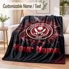 Custom Text Flannel Blanket Sheffield United FC Print Warm Cozy Blanket Home Sofa Bedding