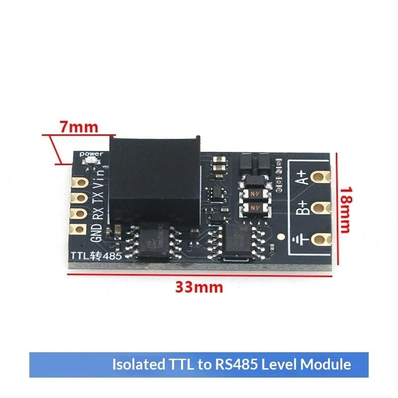 Lsolated Ttl To Rs485 Converter Module 3.3V/5V Auto Direction Switching High-Speed 2Mbps For Uart Serial Communication