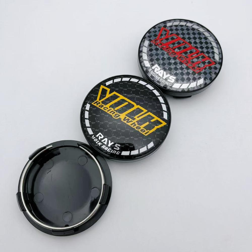4pcs/Set VOLK RAYS Logo Emblem Badge Car Wheel Center Caps 58mm 54mm Hub Center Dust Cover Wheel Hubcaps Car Styling Accessories