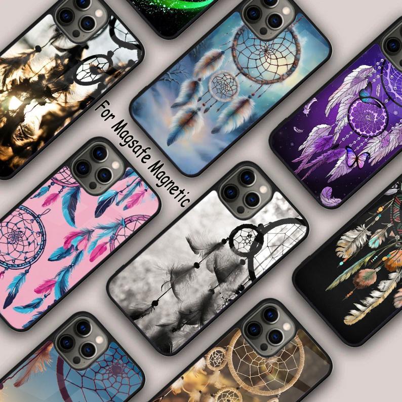 Fantasy Feather Dreamcatcher Magnetic Phone Case For APPLE iPhone 17 Air 16 14 13 12 Pro Max 15 Plus Wireless With MagSafe Cover