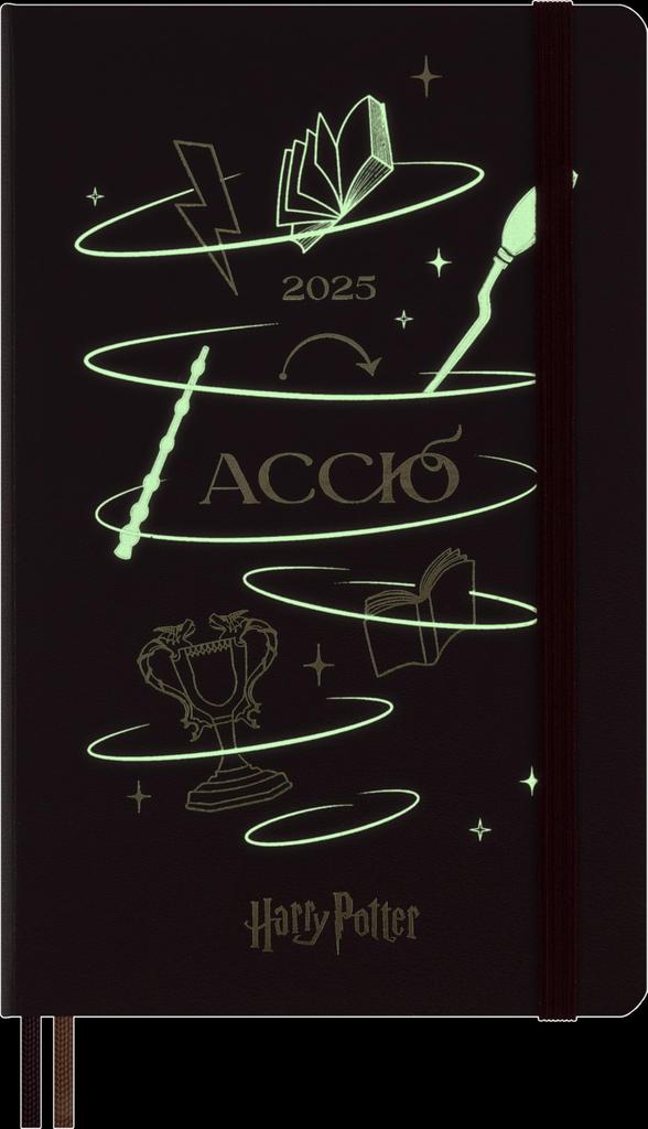 Moleskine Harry Potter 2025 Planner, January Start, 1 Page Per Day, 12-Month Daily Diary, Large Size (13cm W x 21cm H), Hardcover, Axio DHP12DC3Y25