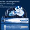 Car Seat Back Cooling Fan USB Charge Dual Head Fan 360 Degree Rotation Portable Cooler 3-Speed Super Wind Car Accessories