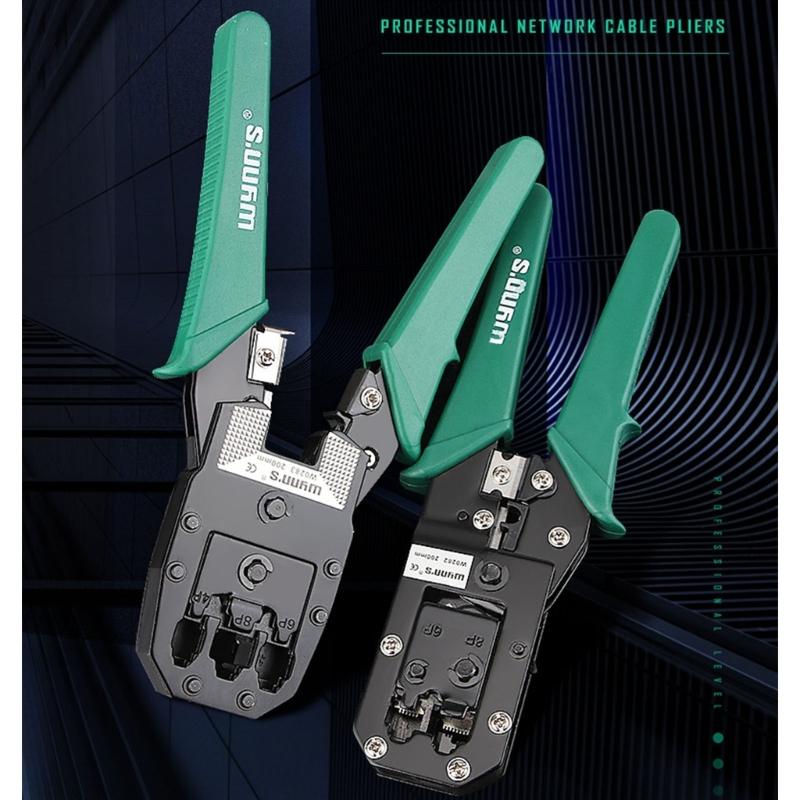 Ergonomic Cable Crimping Plier s Thickened Head NetworkCable Crimping Tool Non slip Handle andSharp Wire Stripper