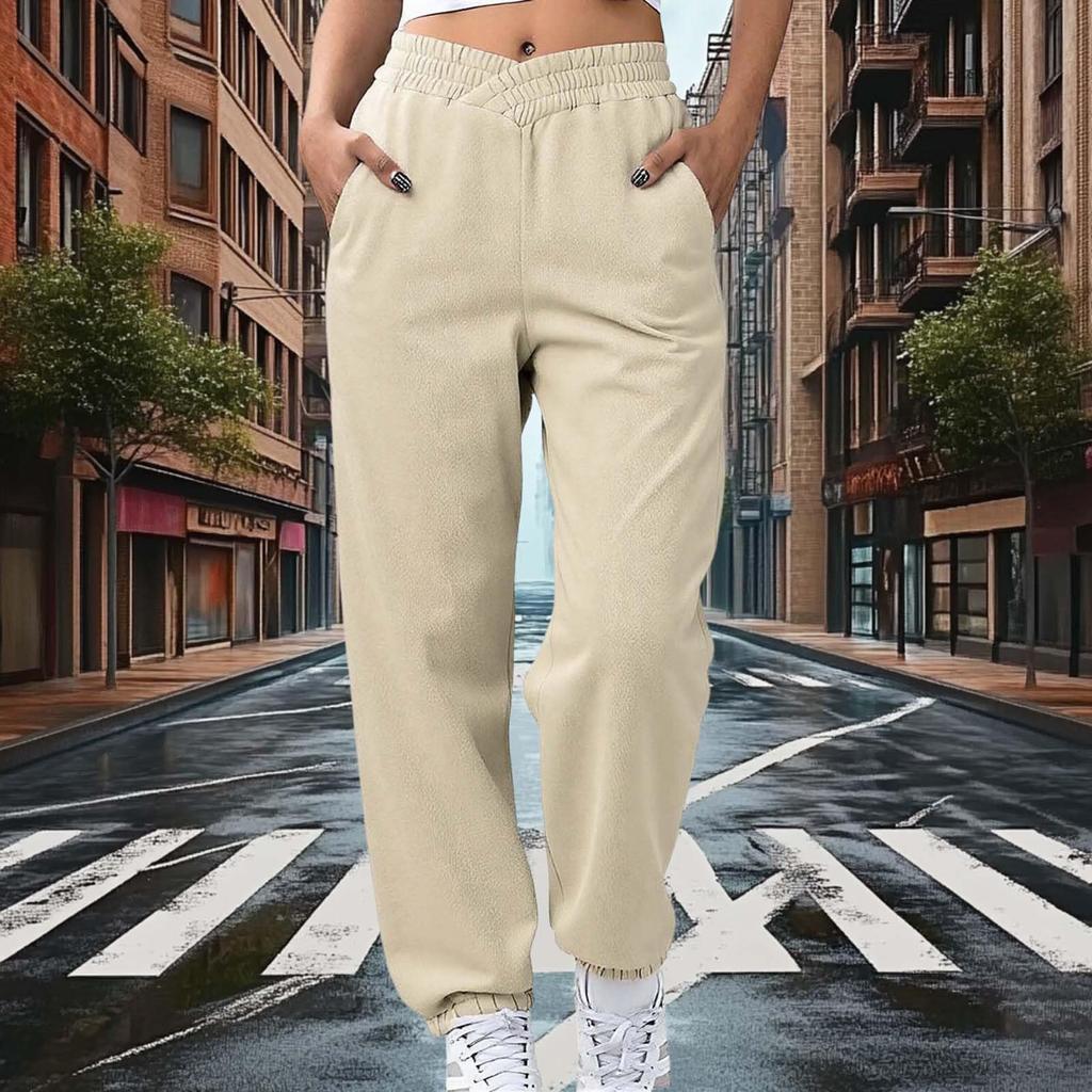 Sweatpants Women Pants With Pockets Fleece Lined Joggers Loose Jogger Pants