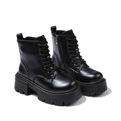 Жіночі черевики Готичні черевики на платформі Модні черевики з бічною блискавкою Сучасні черевики Жіночі Високої якості З круглим носком Жіноче взуття Botas De Mujer