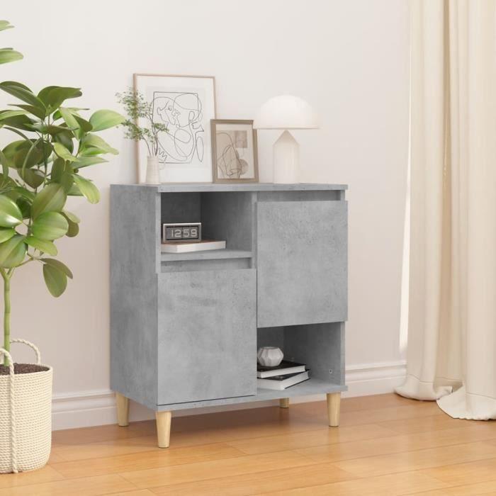 VidaXL Buffet Gris béton 60x35x70 cm Bois d'ingénierie 821144