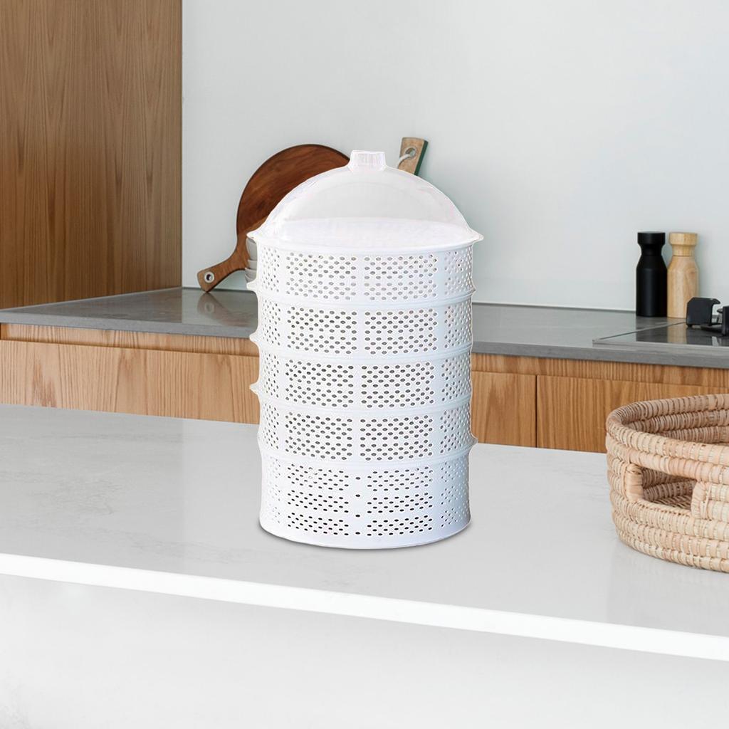6 Layer Food Cover Dustproof Reusable Plate Serving Cover Draining Basket for Barbecue Party Supplies BBQ Home Restaurant