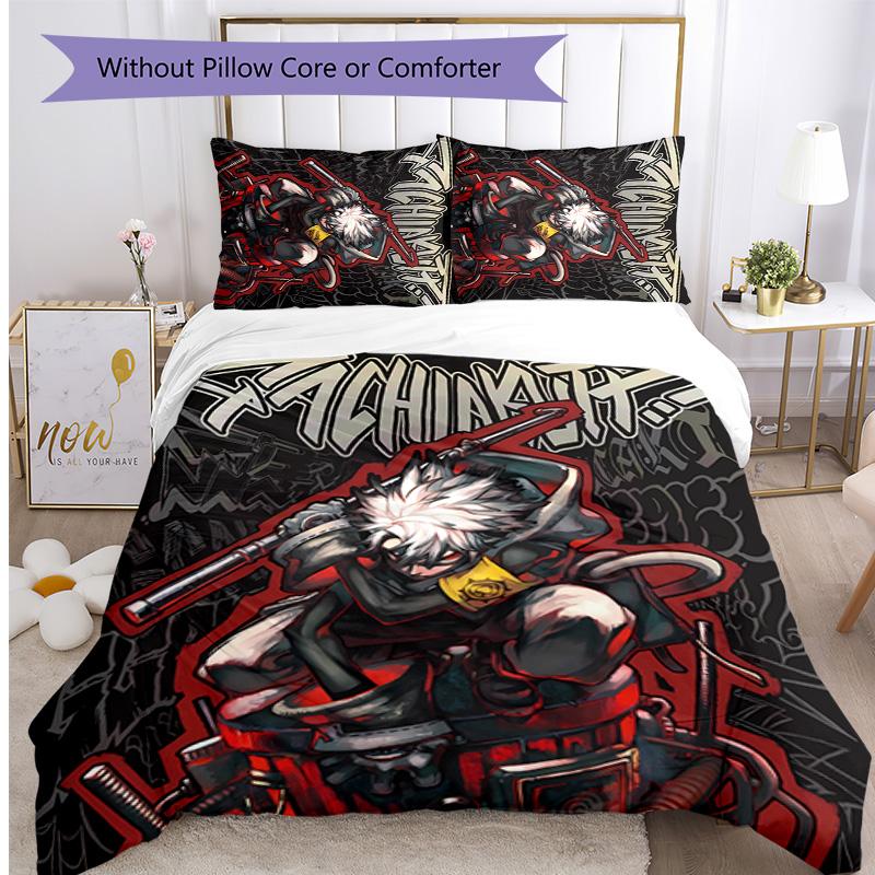 Gachiakuta Printed 3PCS Bedding Set Soft Breathable Duvet Cover Pillowcases Set Washable Bedroom Decor Home Gift
