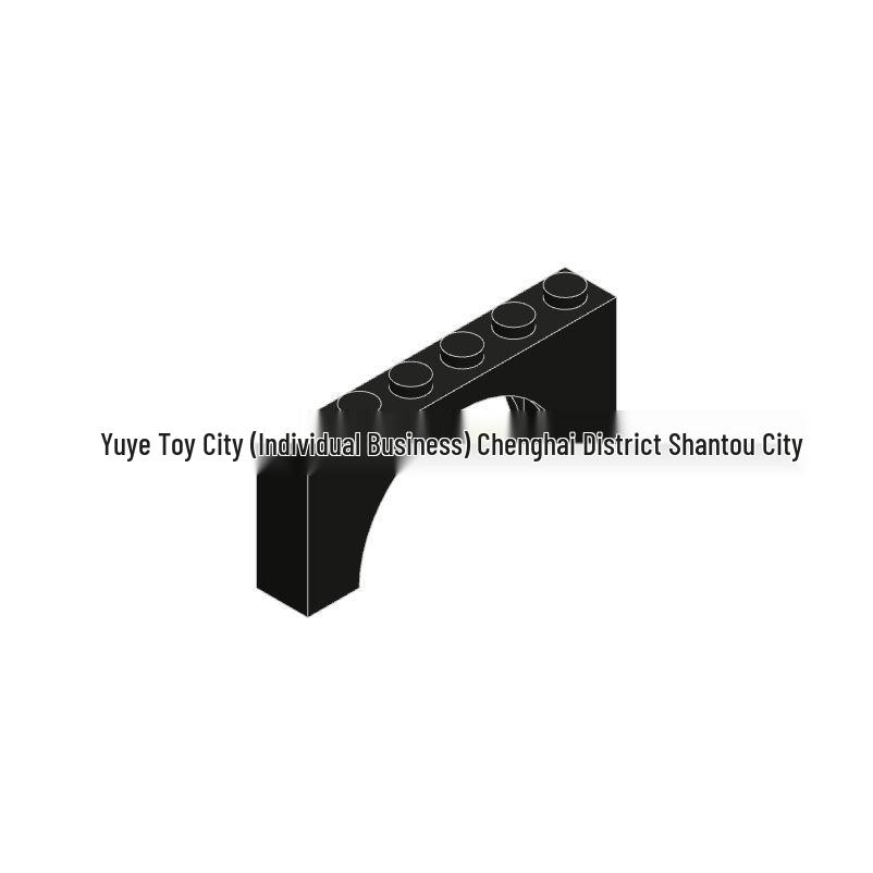 DIY 1x6x2 Arched Brick Building Blocks, Compatible with 15254, 3307, 12939, Small Particles MOC Accessories. 0.5 kg чёрный