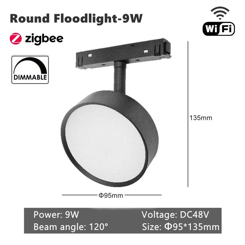 Zigbee Smart WiFi Magnetic Track Lights LED DC48V Dimmable Spotlight Tuya App Alexa Google Assistant Voice Control Rail Lamp